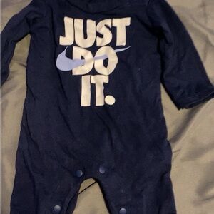 Nike Blue and White Footies One Piece